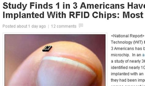 Study Finds 1 in 3 Americans Have Been Implanted with RFID Chi